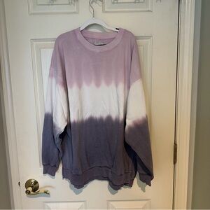 American Eagle Outfitters Purple and White Ombre Sweater